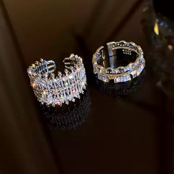 Jewelry - New Sterling silver gorgeous adjustable rings set
